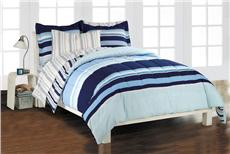 Newport Stripe BLUE Bed In A Bag Sets