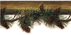 PINECONE LODGE Wall Border