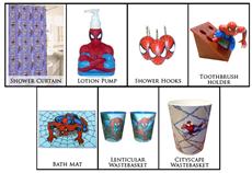 Spiderman Spidey Cityscape Shower Curtain & Accessories