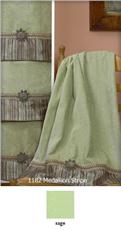 Medallion Stripe Embellished Bath Towel Sets