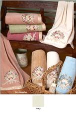 Rosefan Embellished Bath Towel Sets
