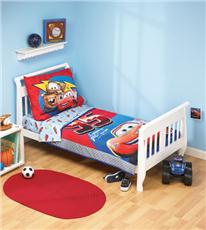CARS  VICTORY LANE 4 pc Toddler Bedding Set