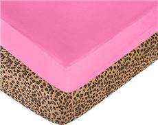 Cheetah Pink Crib Sheet