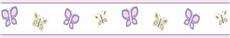 Butterfly Pink & Lavender Peel & Stick Wall Border