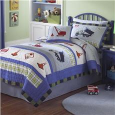 Trucks At Work Quilted Bedding &amp; Accessories