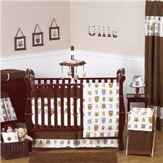 Owl 9pc Crib Bedding Ensemble
