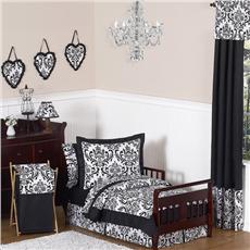 Isabella Black &amp; White 5pc Toddler Bedding Set