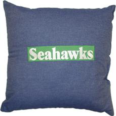 SEATTLE SEAHAWKS 18" Denim Square Pillow