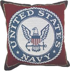 United States Navy 13" Tapestry Pillow