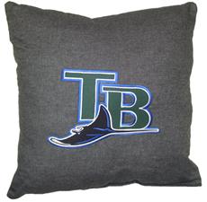 TAMPA BAY  RAYS 18" Denim Square Pillow