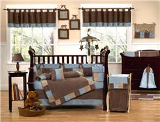 Soho Blue 9pc Crib Bedding Set