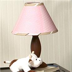 Pink & Brown Modern Polka Dots Lamp Shade