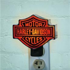 Harley-Davidson Orange Chromed Night Light