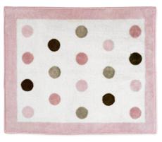 Pink & Brown Modern Polka Dots Rug-Backordered unitl 9/30
