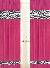 Zebra Pink Window Panels