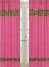 Cheetah Pink Window Panels