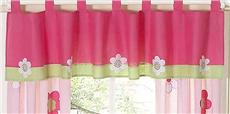 Flower Pink and Green Valance