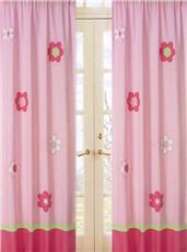 Flower Pink and Green Window Panels