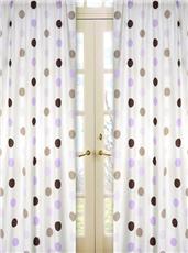 Mod Dots Purple Window Panels
