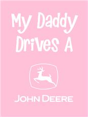 My Daddy Drives a John Deere Pink Throw