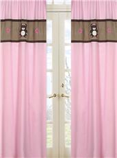 Teddy Bear Pink Window Panels