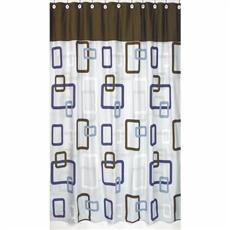 Geo Blue Shower Curtain