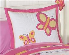 Butterfly Pink & Orange Pillow Sham
