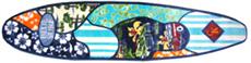 California Dreamin'  Surfboard Fun Rug