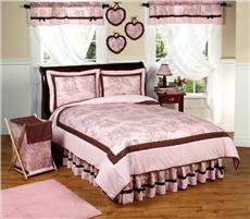 Pink & Brown Toile Bedding Sets for Kids