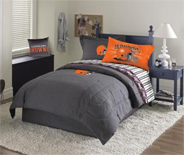 CLEVELAND BROWNS Denim Comforter & Sheet Set Combo
