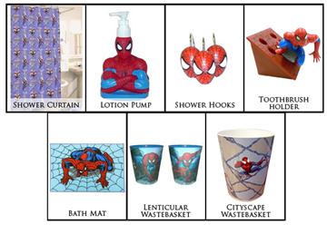 Spiderman Spidey Cityscape Shower Curtain & Accessories