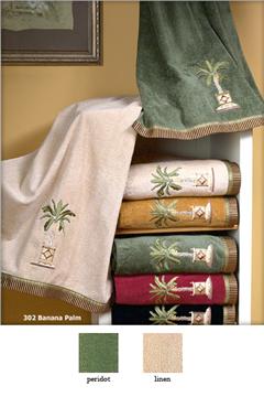 Banana Palm Embellished Bath Towel Sets