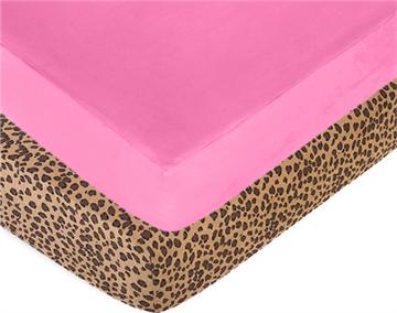 Cheetah Pink Crib Sheet