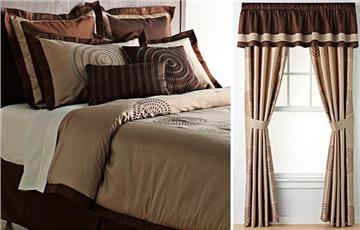 Circle Embroidery 8pc Comforter Sets & Window Treatments