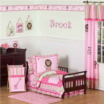 Jungle Friends 5pc Toddler Bedding Ensemble
