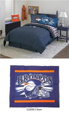 Denver Broncos Denim Comforter & Sheet Set Combo