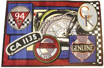 MOTOR CYCLE Fun Rug