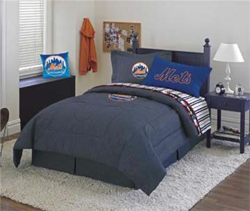 NY METS Denim Comforter & Sheet Set Combo