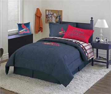 ST. LOUIS CARDINALS MLB Denim Comforter & Sheet Set for Kids