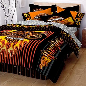 HARLEY DAVIDSON FLAME RIDER FIREBALL Bedding (irregular)