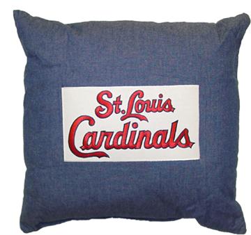 ST LOUIS CARDINALS 18" Denim Square Pillow