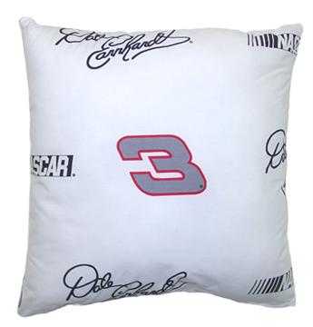 Dale Earnhardt #3 White 17" Pillow