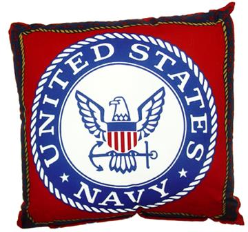 United States Navy 17" Cotton Pillow