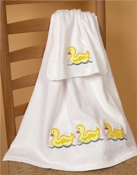 Fuzzy Ducky Bath Set