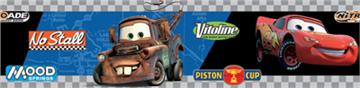 CARS VICTORY LANE Blue/Grey 5" Wall Border