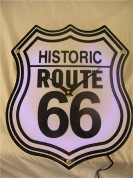 Historic Route 66 Neon Clock