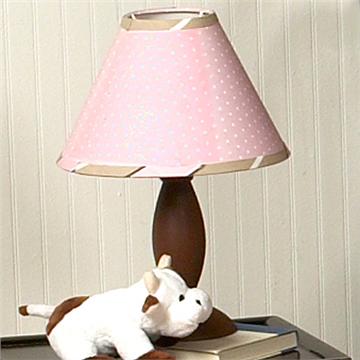 Pink &amp; Brown Modern Polka Dots Lamp Shade