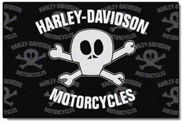 Harley-Davidson Skull & Shield Rug