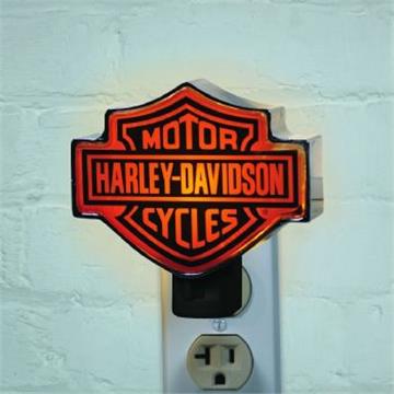 Harley-Davidson Orange Chromed Night Light