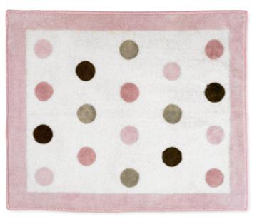 Pink & Brown Modern Polka Dots Rug-Backordered unitl 9/30